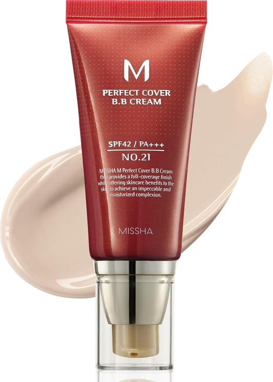 Missha - M Perfect Cover BB Cream 50ml Colour: No.21 (Light Beige) - AU Beauty Bazaar