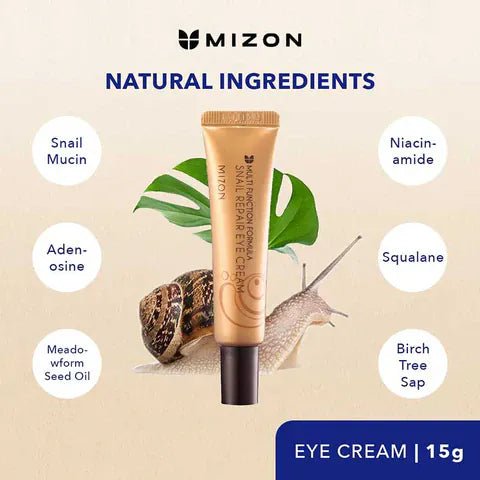 Mizon - Snail Repair Eye Cream Tube 15ml - AU Beauty Bazaar