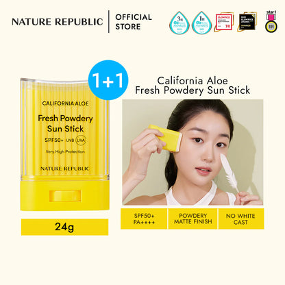 NATURE REPUBLIC California Aloe Sun Stick - Fresh Powdery
