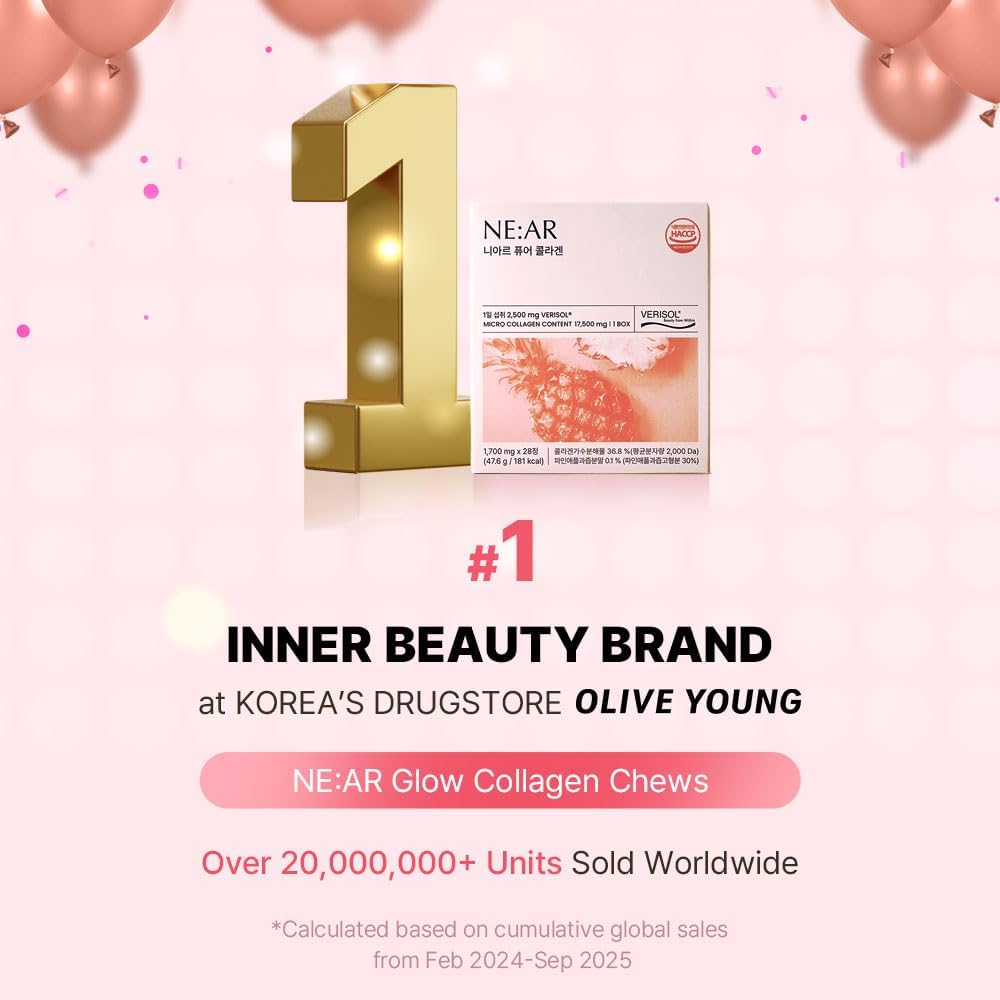 NE:AR Glow Collagen Chews (28 tablets)