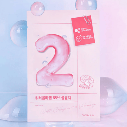 numbuzin - No. 2 Water Collagen 65% Voluming Sheet Mask (4 PIECES) - AU Beauty Bazaar