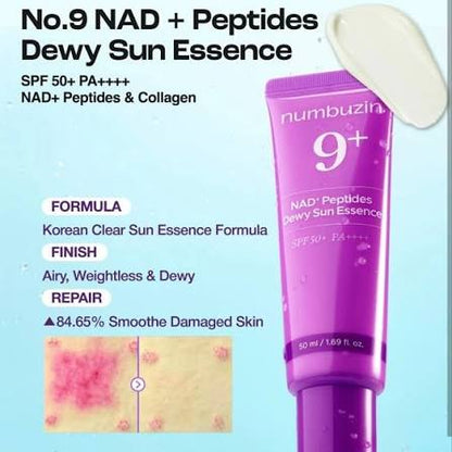 Numbuzin No.9 NAD+ 9 Peptides Dewy Sun Essence 50ML
