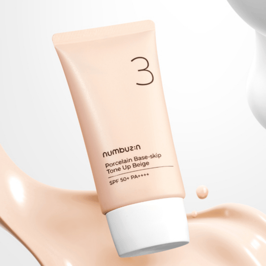 Numbuzin No.3 Porcelain Base - Skip Tone Up Beige 50ml - AU Beauty Bazaar