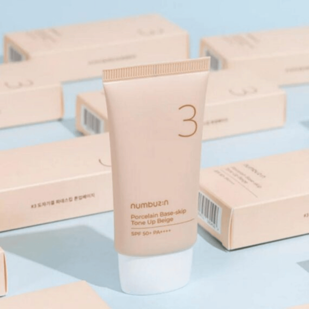 Numbuzin No.3 Porcelain Base - Skip Tone Up Beige 50ml - AU Beauty Bazaar