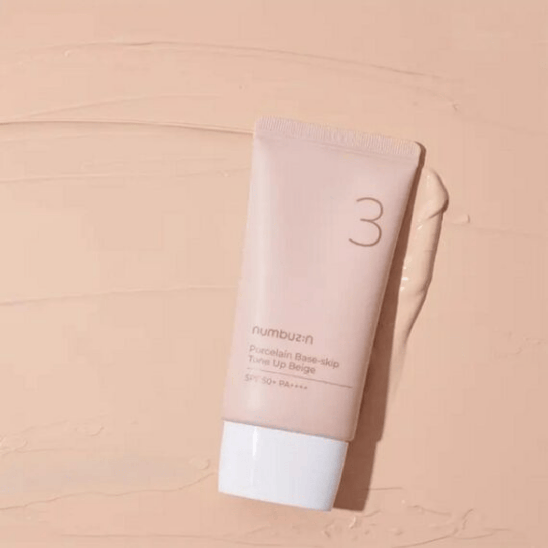 Numbuzin No.3 Porcelain Base - Skip Tone Up Beige 50ml - AU Beauty Bazaar
