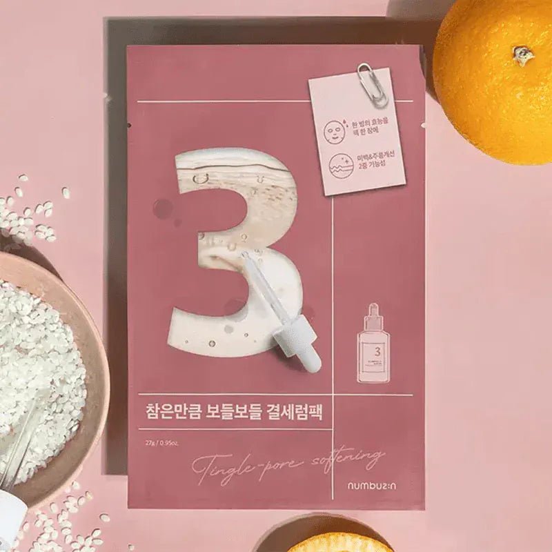 Numbuzin - No.3 Tingle - Pore Softening Sheet Mask 27g - AU Beauty Bazaar