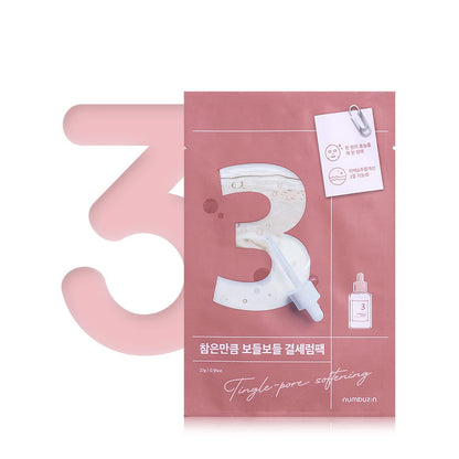 Numbuzin - No.3 Tingle - Pore Softening Sheet Mask 27g - AU Beauty Bazaar
