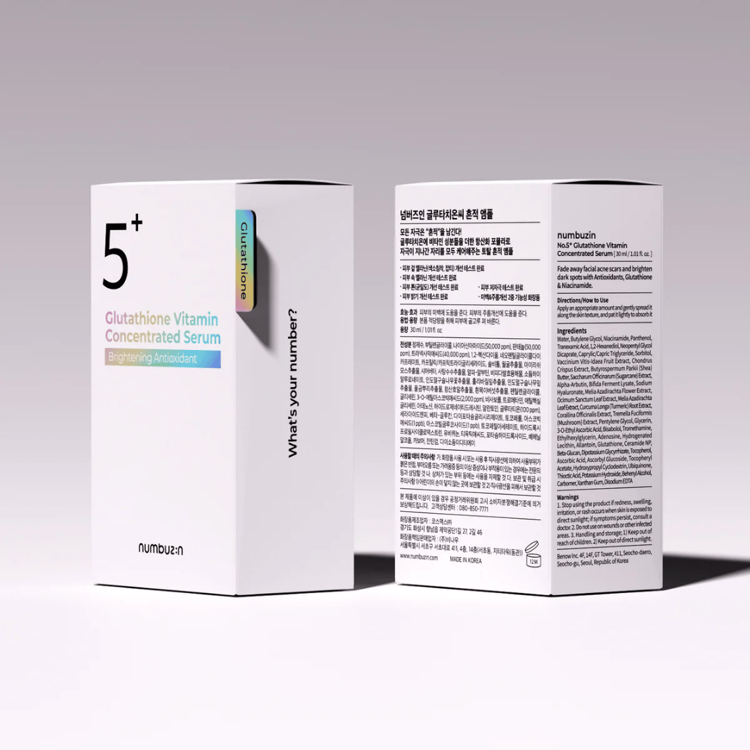 Numbuzin No.5+ Glutathione Vitamin Concentrated Serum 30ml - AU Beauty Bazaar