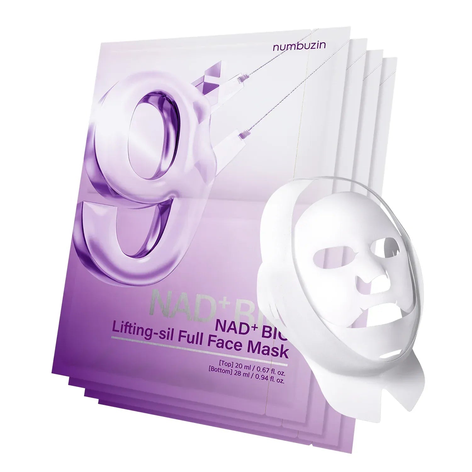 Numbuzin No.9 NAD Bio Lifting Full Cover Facial Mask (4 masks) - AU Beauty Bazaar