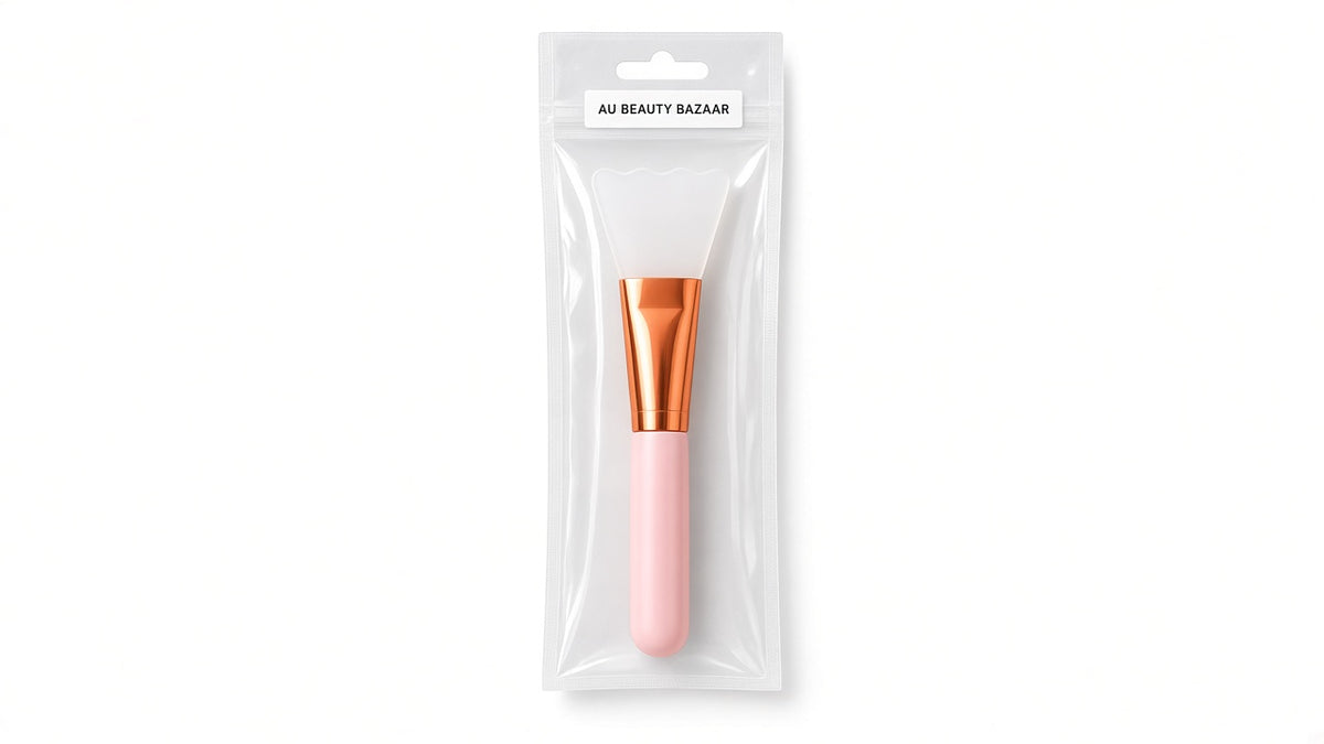 AU Beauty Bazaar Silicone Face Mask Brush Pink studio image