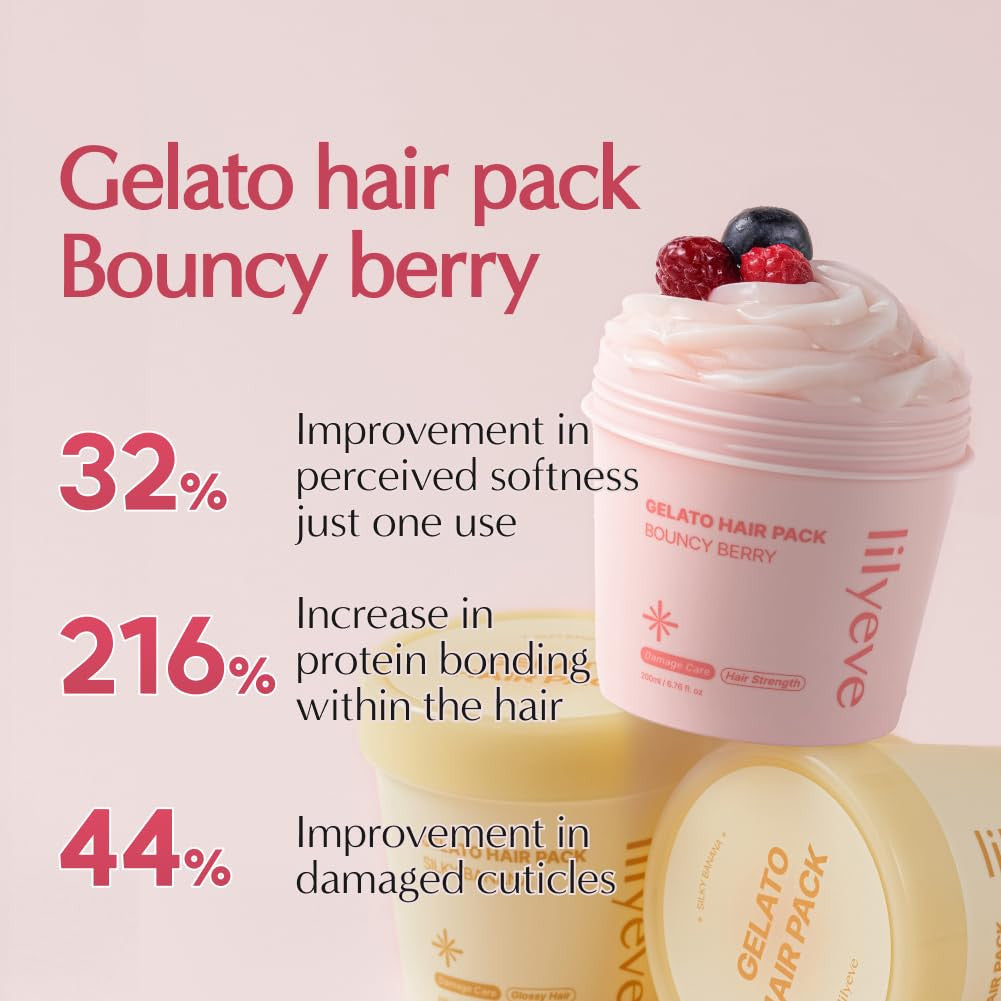 LILYEVE Repair:TURN GELATO Hair Pack Bouncy Berry 200mL