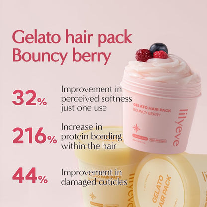 LILYEVE Repair:TURN GELATO Hair Pack Bouncy Berry 200mL