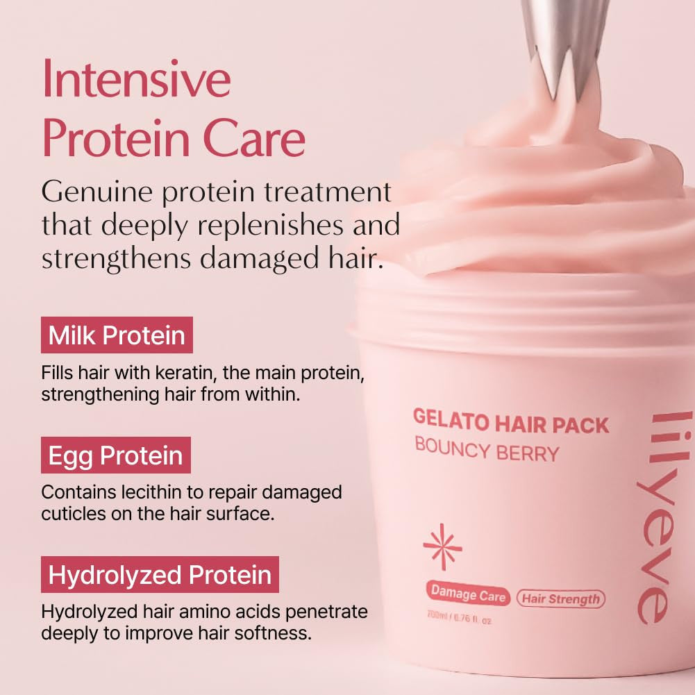 LILYEVE Repair:TURN GELATO Hair Pack Bouncy Berry 200mL