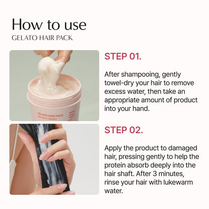 LILYEVE Repair:TURN GELATO Hair Pack Bouncy Berry 200mL