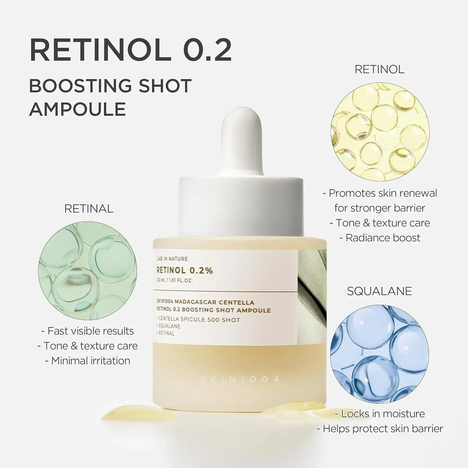 SKIN1004 - Lab in Nature Madagascar Centella Retinol 0.2 Boosting Shot Ampoule 30ml - AU Beauty Bazaar