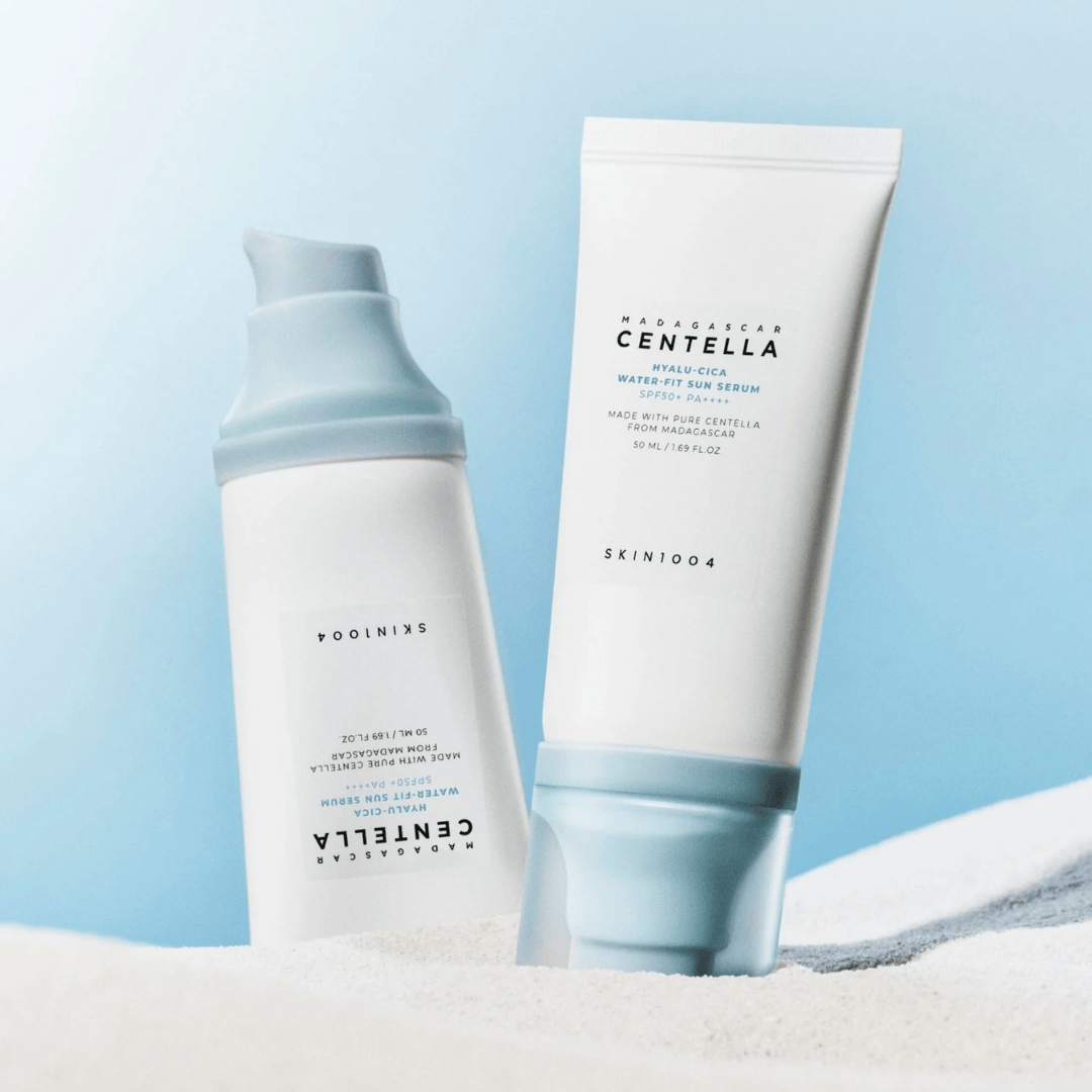 SKIN1004 Madagascar Centella Hyalu - Cica Water - Fit Sun Serum 50ml Twin Pack (2 PIECES) - AU Beauty Bazaar