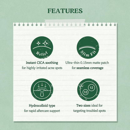 Skinfood - Cica Clear Spot Patch Set (12mmx50 each /10mmx60 each) - AU Beauty Bazaar