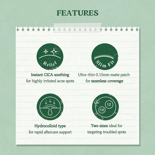 Skinfood - Cica Clear Spot Patch Set (12mmx50 each /10mmx60 each)