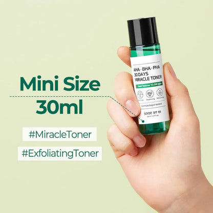 Some By Mi - Miracle AHA BHA PHA Toner Mini 30ml - AU Beauty Bazaar