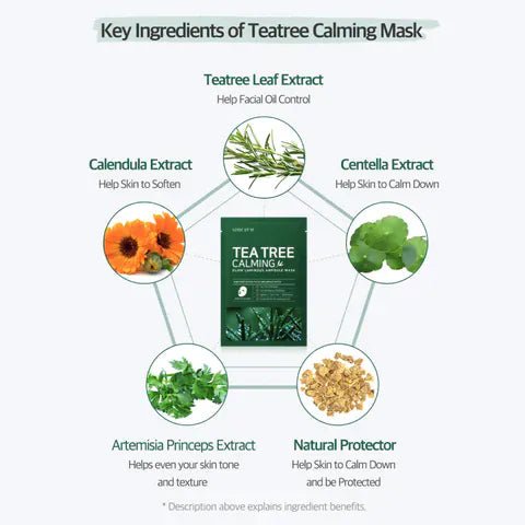 Some By Mi - Tea Tree Calming Glow Luminous Ampoule Mask 25g - AU Beauty Bazaar