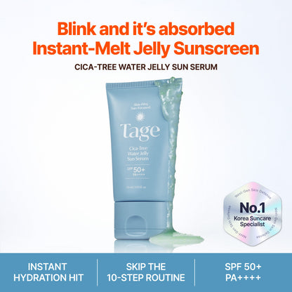 Tage Cica-Tree Water Jelly Sun Serum instant-melt jelly sunscreen