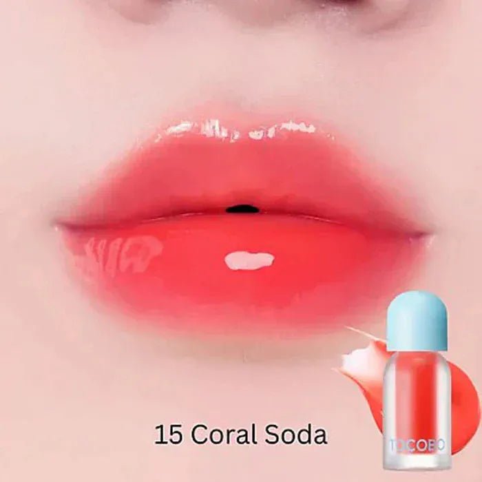 TOCOBO JUICY BERRY PLUMPING LIP OIL 15 Coral Soda - AU Beauty Bazaar